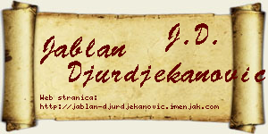 Jablan Đurđekanović vizit kartica
